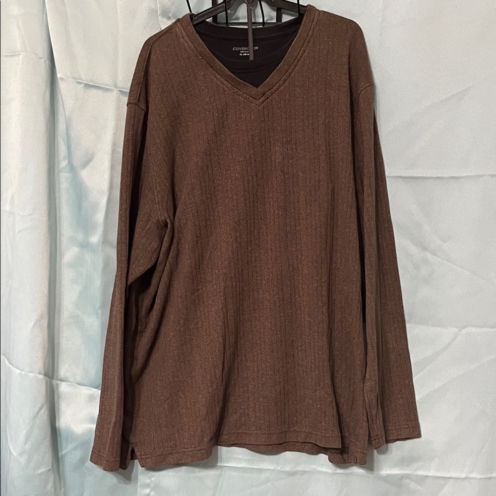 Covington Men's Chocolate V-Neck Sweater